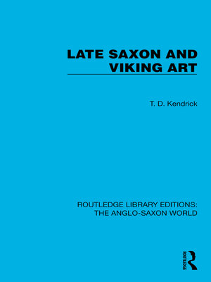 cover image of Late Saxon and Viking Art